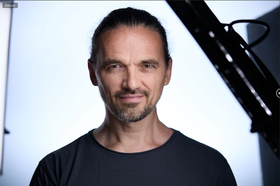 Headshot retouching – before