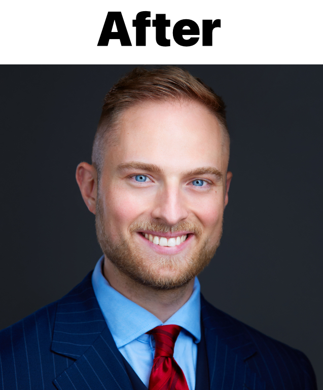 After professional LinkedIn photo