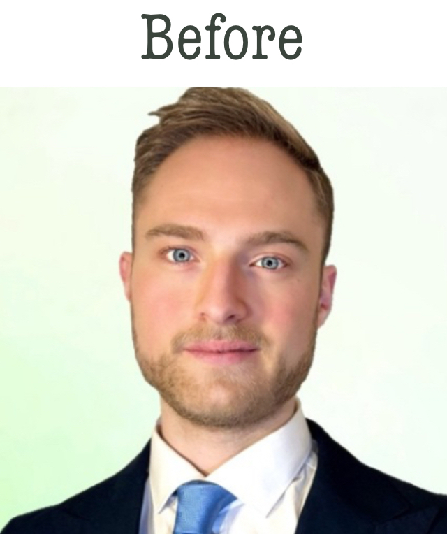 Before professional LinkedIn photo